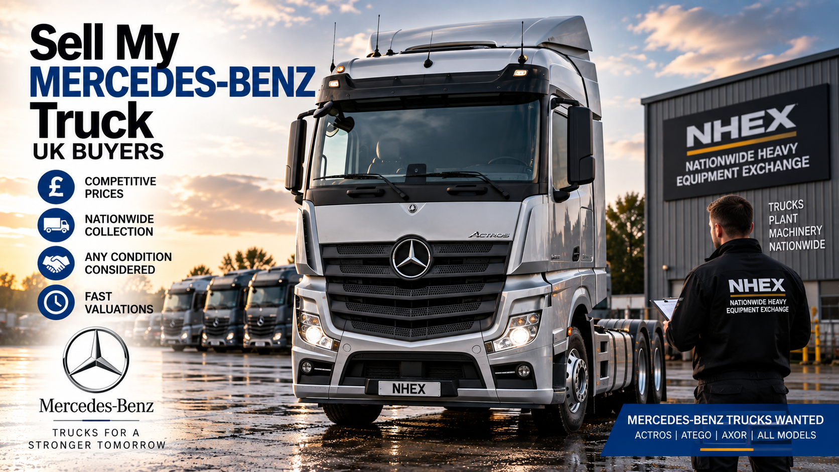 Mercedes-Benz truck for sale to UK HGV buyer